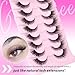 Fox Eye Lashes Wispy Eyelashes Natural Look Clear Band Lashes Fluffy Faux Mink Lashes Strip Natural False Lashes Pack by GVEFETIEE 8 Pairs