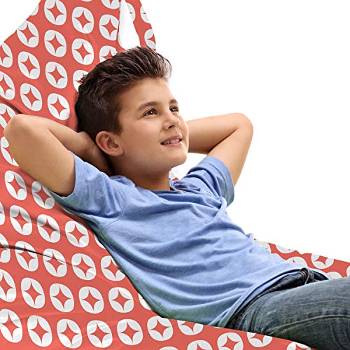 Lunarable LOUNGE_168656 Mid Century Lounger Chair Bag, Modern Vintage Style Illustration Ornamented cover