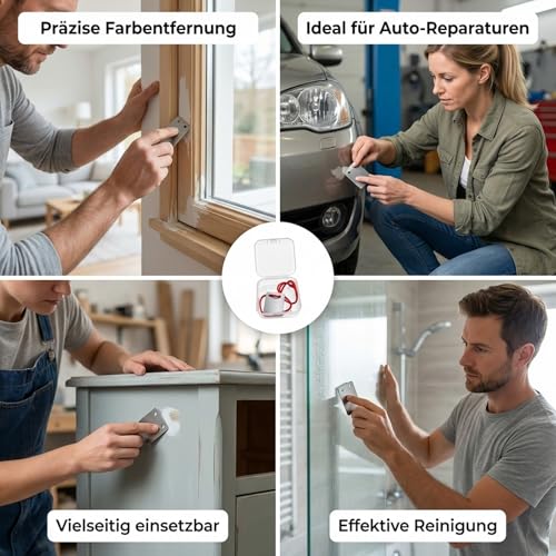 Qnvyw Lackschaber Auto, Lackhobel Autolack für Die Entfernung Von Rost, Farbentferner, Lackschaber Caulk Remover Tool, Gehärteter Stahl Farbschaber, Lacknasenentferner, Lackpunktreparaturschaber