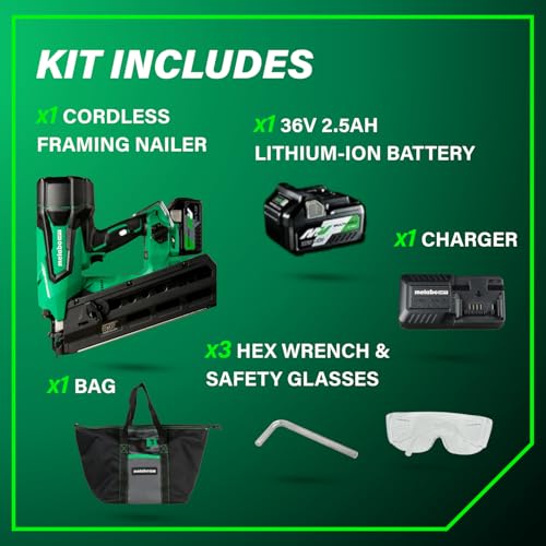 Metabo HPT NR3690DR MultiVolt Nailer Kit