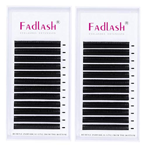 2 Tray Extensiones de Pestañas D Curl 0.07 12mm+13mm Easy Fan Russian Lashes Self Fanning Lashes Volume Lashes 2D 3D 5D 10D Easy Fanning Lashes(KH-0.07-D-12+13) Cover