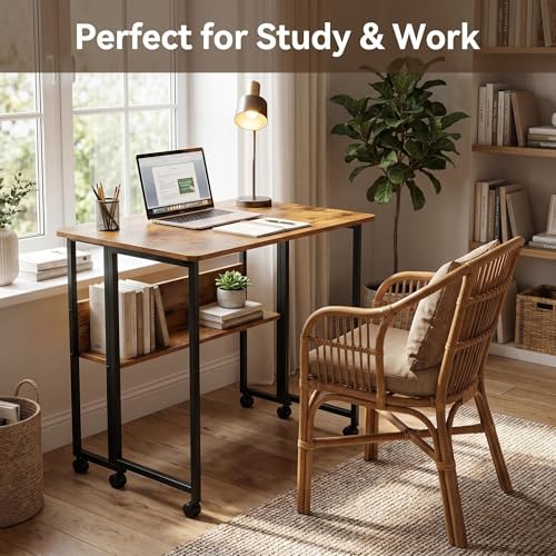Table pliante pour bureau et chambre table d'ordinateur mobile et compacte
