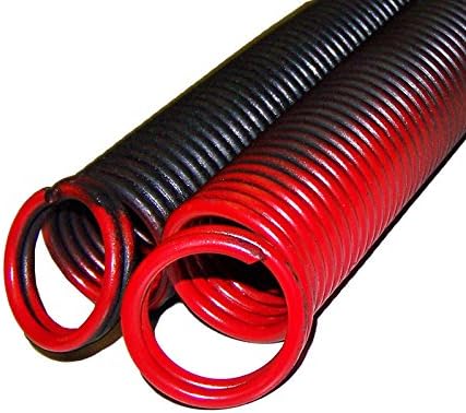 Garage Door Extension Spring for 7' High Door, 50 Pounds 25 42#50 Coded Small Red (Pair)