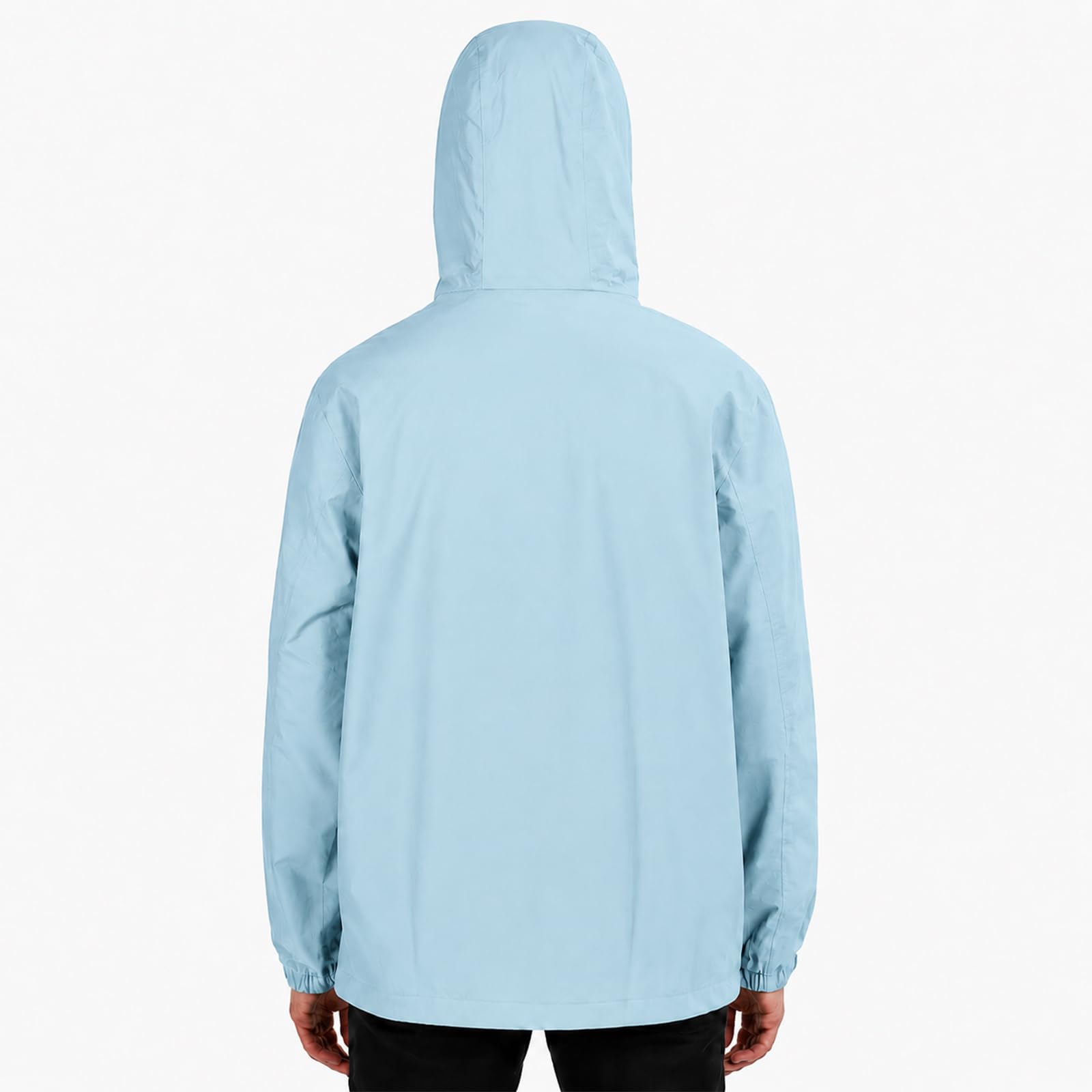 Regenjacke Damen Wasserdicht Atmungsaktiv Regenmantel Outdoorjacke Windbreaker mit Abnehmbarer Kapuze