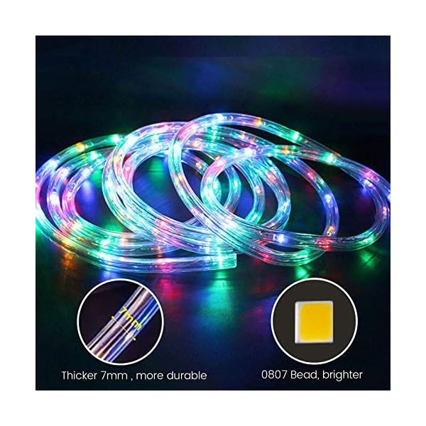 WOWDSGN 15M 150LEDS Lichterschlauch mit Fernbedienung,Lichterkette, 16 Farben und 4 Leuchtmodi, Strombetrieben… – Bild 5