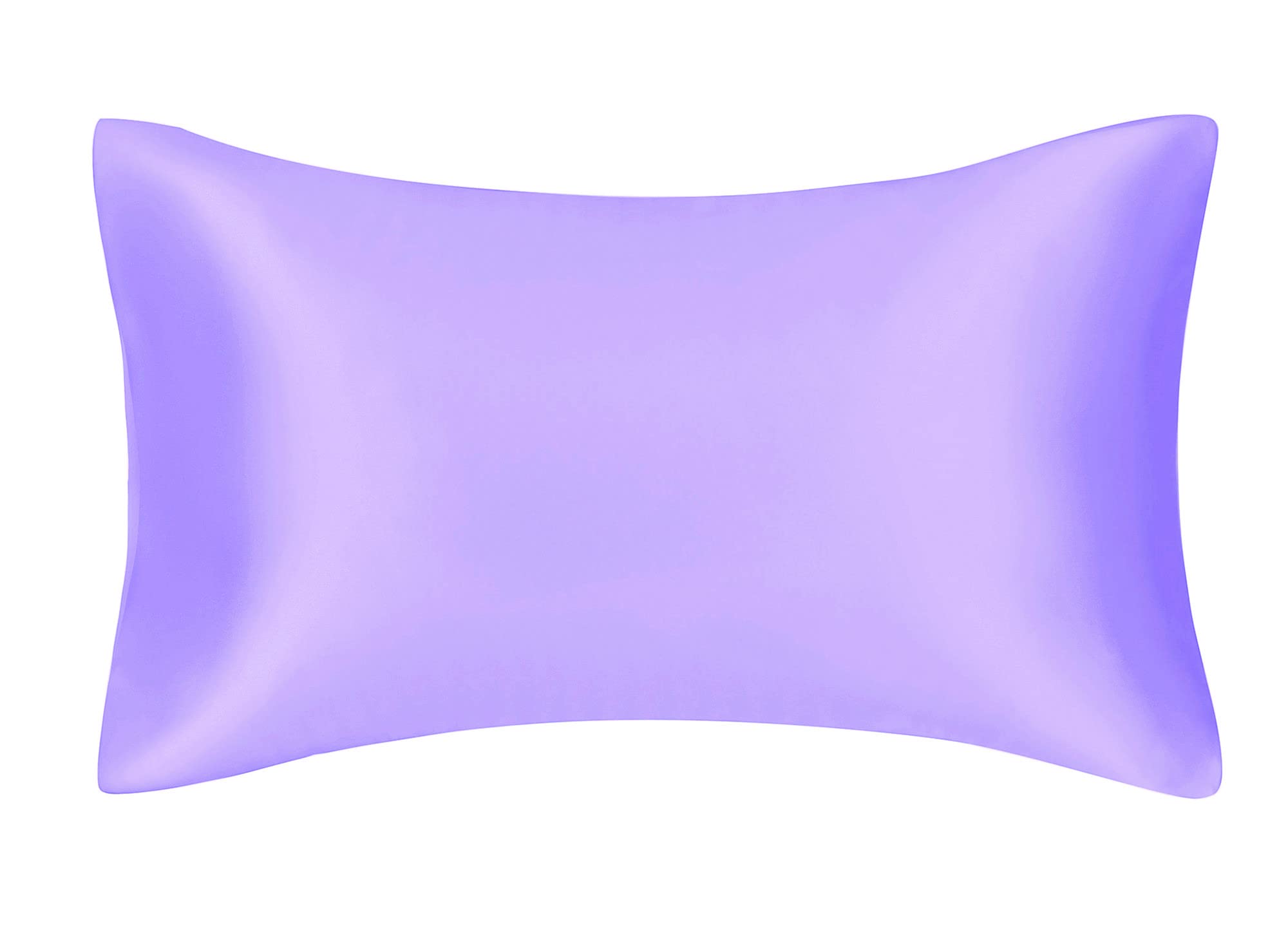 Flca Lavendar 100% Mulberry Silk 19 Momme Charmeuse Silk Pillowcase Both Sides Silk Pillow Cover For Skin Health With Hidden Zipper 1Pc 50 X 75 Cm (, Standard(50X75cm))