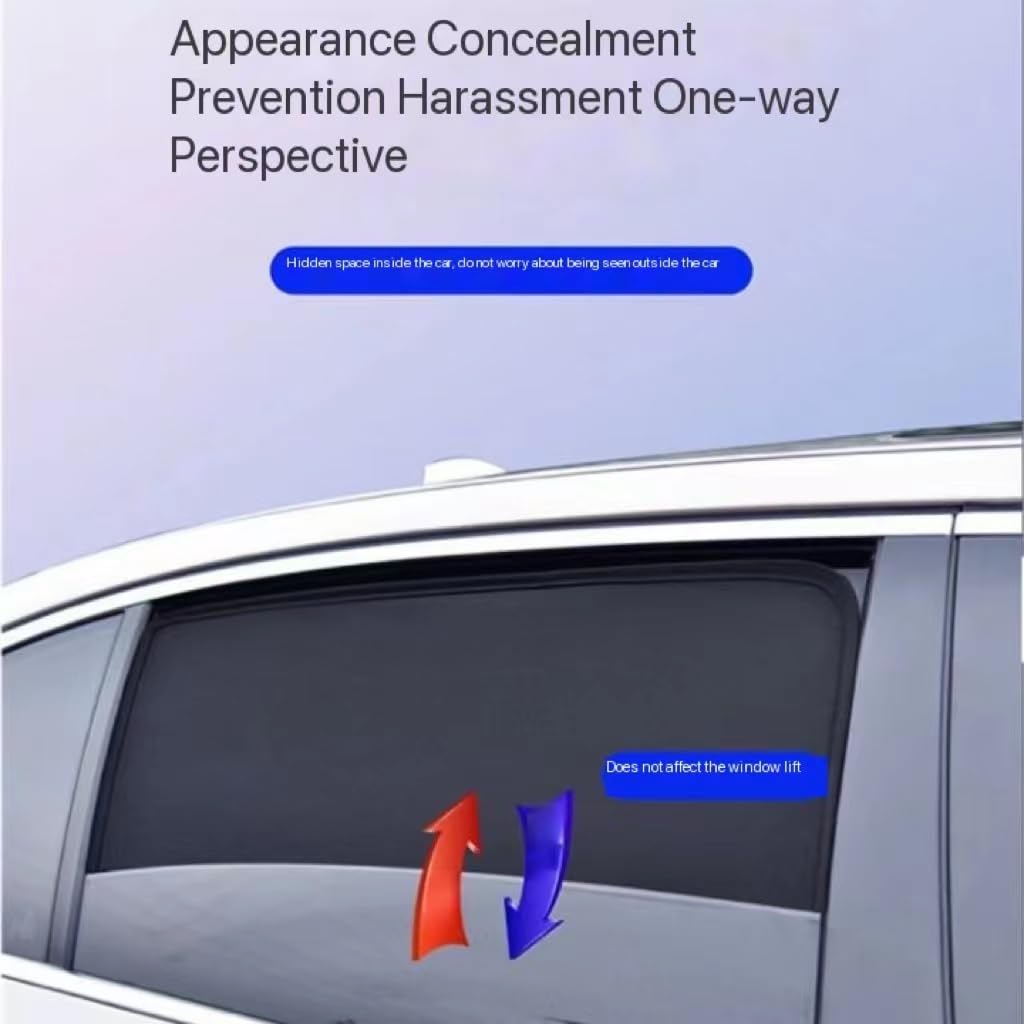 Tesla Model 3 Sunshade Magnetic Sun Shades For Cars 4 Pack Magnetic Car Side Window Sunshade For Baby Front And Rear Side Window Shade Privacy Sun Protection For Car Car Window Shade