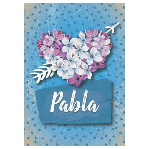 Pabla: Cuaderno de notas A5 | Nombre personalizado Pabla | Regalo de cumpleaños para la esposa, mamá, hermana, hija .. | Diseño: Lilas corazon | 120 páginas rayadas, formato A5 (14.8 x 21 cm)