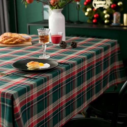 Weihnachts Tischdecke 110X140 23 Weihnachtstischdecke, Rot Grün Karierte Tischdecke 140x110 cm,...