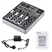 ammoon Bluetooth Profesional 4 Canales de Micrófono Line Mezclador de Audio Mesa...