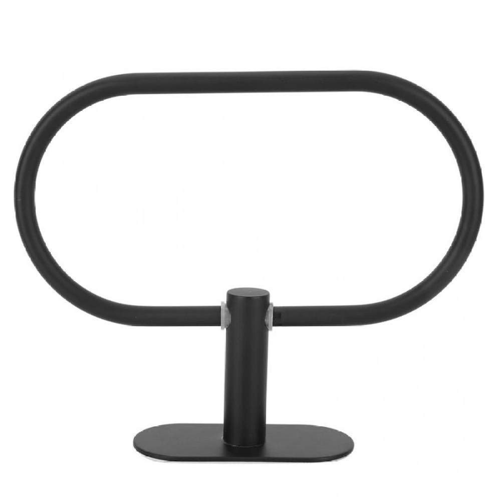 Anneau de serviette suspendu noir mat pour organiser une salle de bain moderne