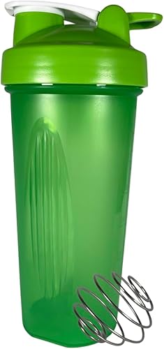 Vaso Shaker 20oz con bola licuadora y tapa (verde)