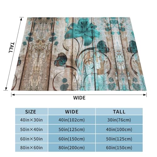 Couverture flanelle fleur sarcelle pour soiree cocooning canape