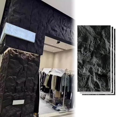 Paneles de pared 3D de piedra artificial, 120 x 60 cm, impermeable, revestimiento de pared para interiores y exteriores, revestimiento de pared de piedra sintética