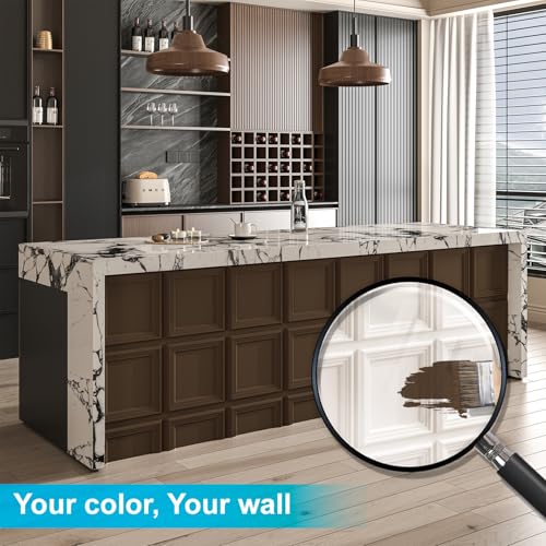 Image of Art3d 33-Pack Accent 3D Textured Wall Panels, 11.8 x 11.8 in, White | Wipe Clean, PVC, Water Repellent, Impact Proof, Scratch Resist, Great for Living Room, Bedroom, Gaming Room, Office