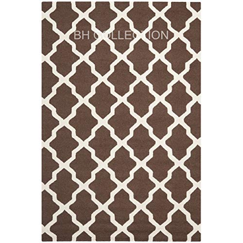 Image of Classical Look Plain Handmade Large Carpet with Super Soft & Pure Woolen Carpet for Your BEDROOMS & Living Room with 1 INCH Pile Height 15.0 X 20.0 FEET (450x600 cm) Multi