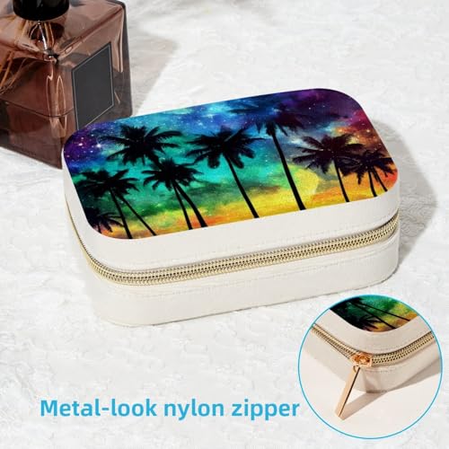 Boîte à bijoux portable pour voyage avec compartiments bagues et colliers - 7