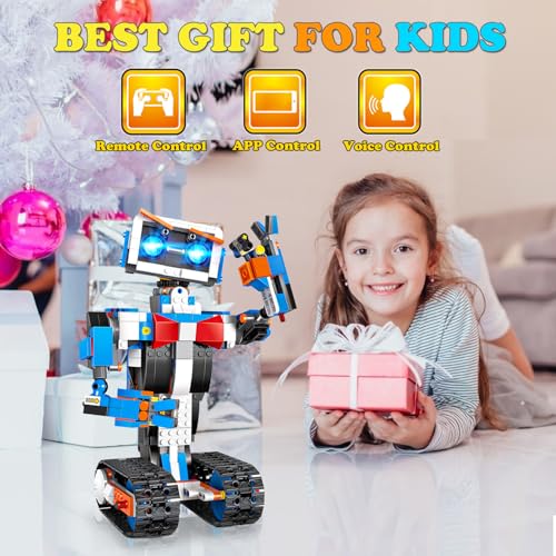 OKK Robot Building Toys for Boys, STEM Projects for Kids Ages 8-12, Remote & APP Controlled Engineering Learning Educational Coding DIY Building Kit Rechargeable Robot Toy Gifts for Girls (728 Pieces) - Image 4