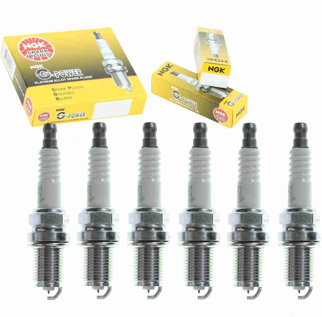 6 pc NGK G-Power Spark Plugs compatible with Mitsubishi Eclipse 3.0L 3.8L V6 2000-2012