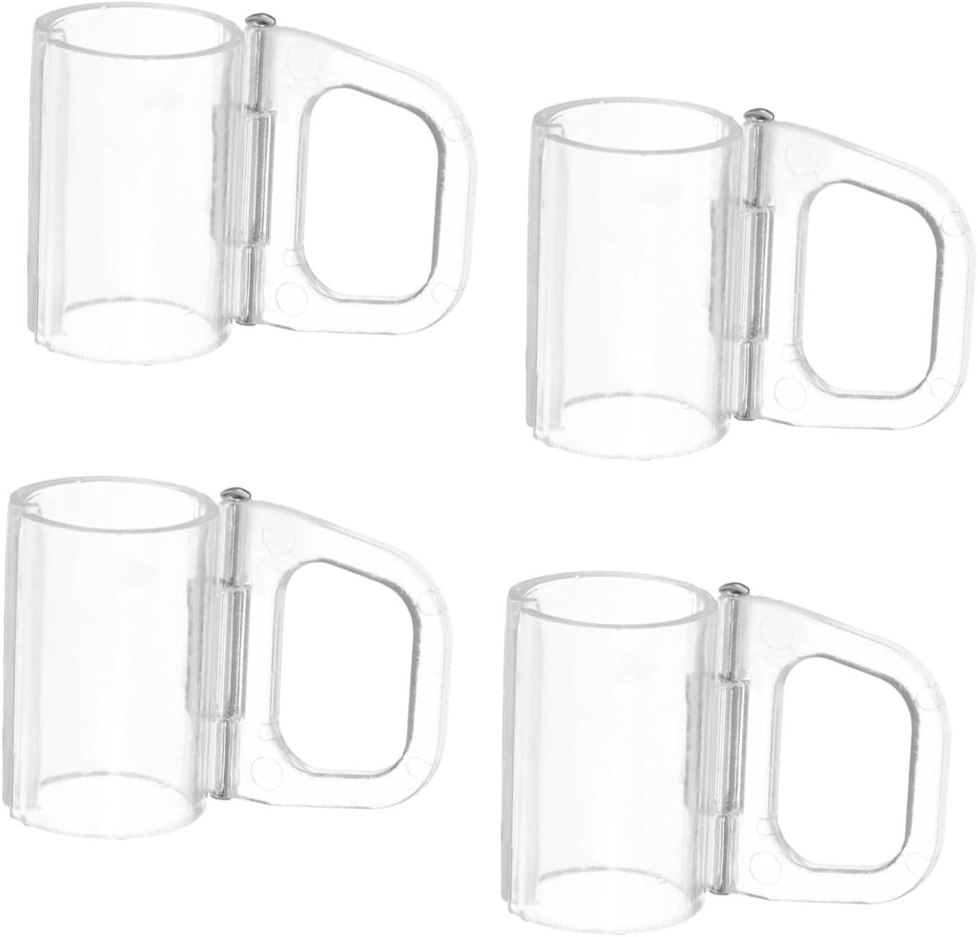 4pcs Clear Plastic Blind Clips Cordless Roller Shade Lift Handles for Bedrooms Living Rooms Offices Safe Cord and Pet Friendly Window Accessories with Easy No Tool Installation