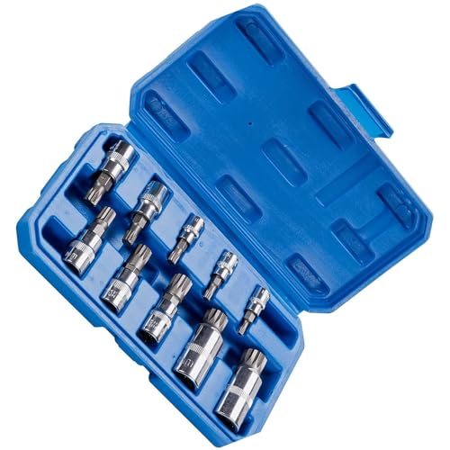 Professionelles 12-Punkt-Dreifach-Vierkant-Bit-Steckschlüssel-Set, manipulationssicher, mit Koffer, Auto-Werkzeug Professionelles 12-Punkt-Dreifach-Vierkant-Bit-Steckschlüssel-Set, manipulationssicher, mit Koffer, Auto-Werkzeug