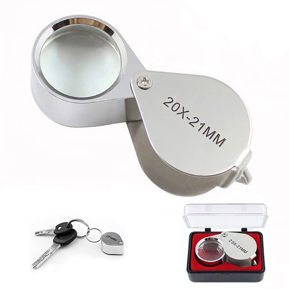 Mini Folding Magnifier 20x 21mm Jewelers Eye Magnifying Glass Magnifier Pocket Handheld Tools Portable Magnifying Glass product thumbnail 3