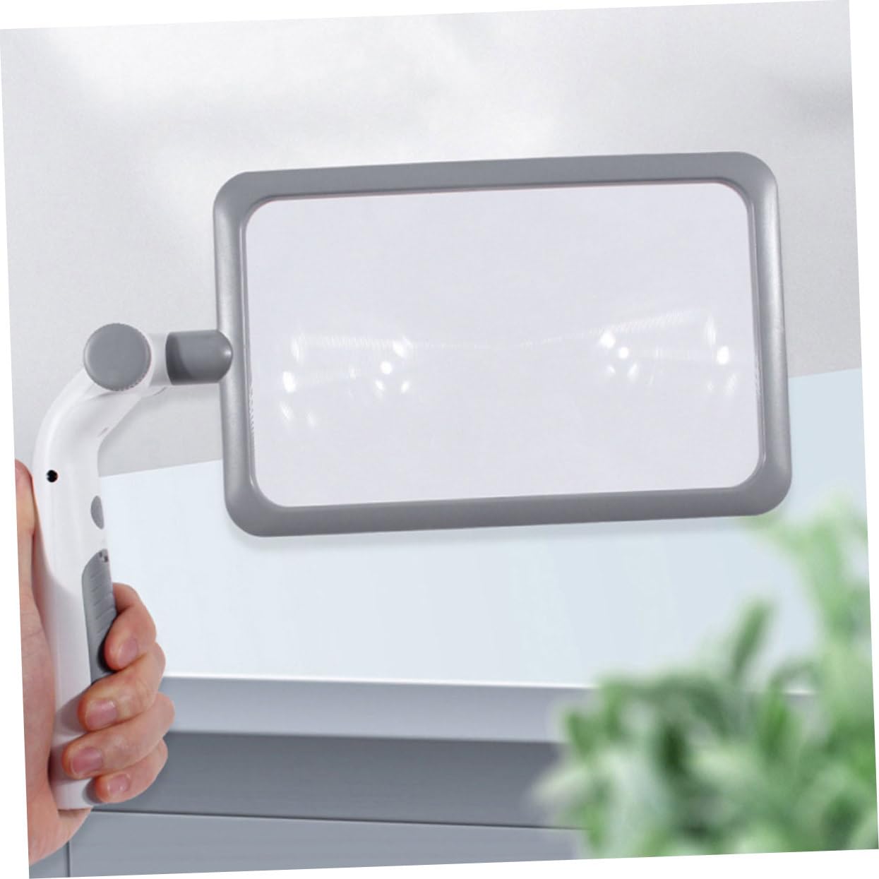 Lupa LED de Mano y Sobremesa 2, 5X Abs Acrílico para Lectura | 48 Luces, Luz Cálida y Fría Regulable, Funciona 3 Pilas Aaa No Incluidas, para Dibujo y Manualidades