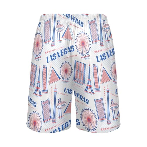 susiyo Las Vegas Men's Pajama Shorts Soft Comfy Pajama Bottoms Lounge Sleep Shorts Sleepwear with Pockets3