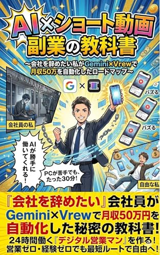The Textbook for AI Powered Short Video Side Hustles: A roadmap to automating a monthly income of 500000 yen using Gemini Vrew (Japanese Edition)