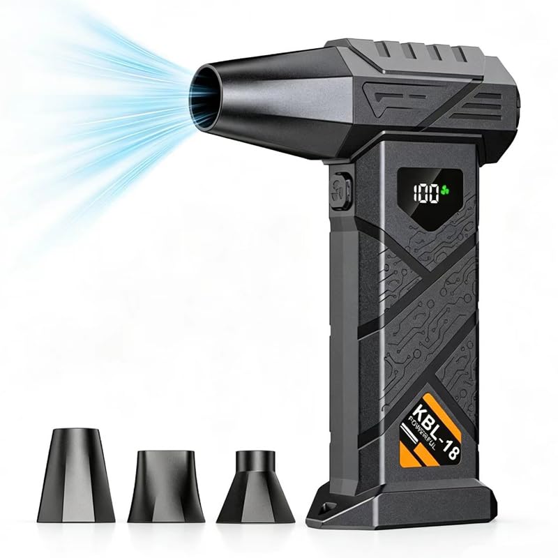Compressed Air Duster,150000RPM Super Power Cordless Air Duster,Rechargeable Brushless Blower,6 Gear Adjustable Mini Blower with LED Light,Dust Remover for Computer/House/Outdoor/Car-image-46