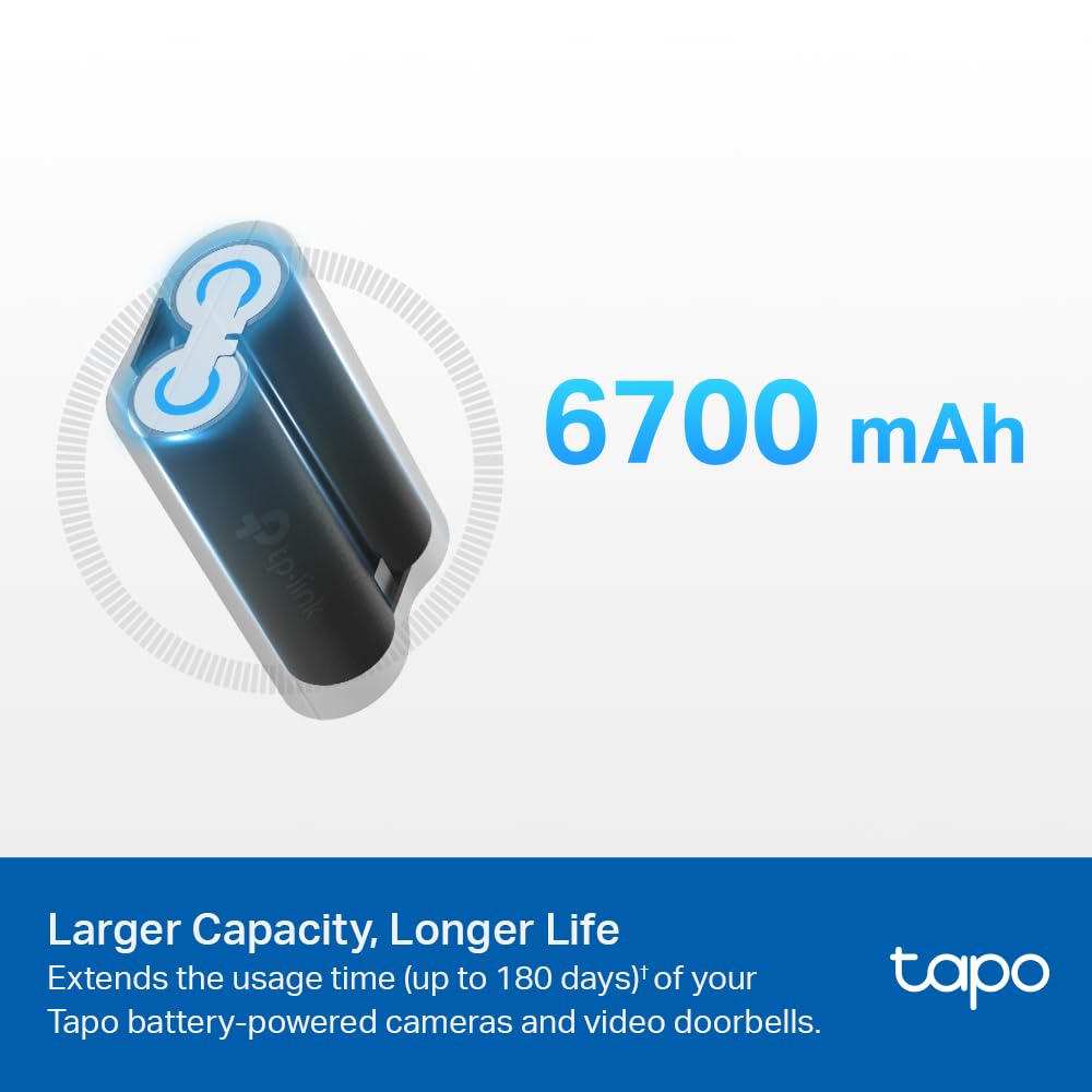 Tapo A100 - Batería cámaras, Gran Capacidad de 6700 mAh, Funciona C420, C410, C400, D230