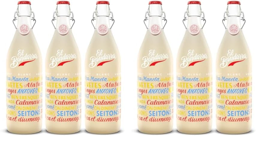 El Bandarra Blanco Vermut 1000 ml - 3 unidades (Paquete de 2)
