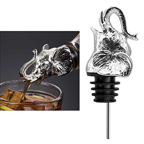 Homyl Vaporizador de Licor de Vinho de Liga de Zinco, Aerador E Selador em Forma de Cabeça de Animal