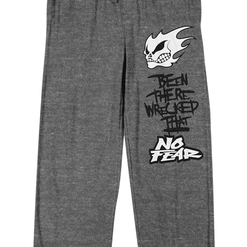 No Fear Been There, Wrecked That Men's Heather Gray Sleep Pajama Pants2