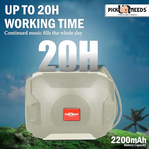 Image of Pick Ur Needs Wireless Mega Bass Portable Bluetooth Speaker | Water Proof | Splash Proof | Premium Speaker Compatible with All Mobile Phone (Grey)