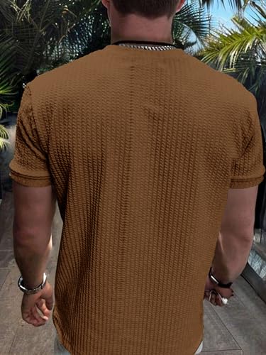 Image of Noble Monk Men's Polyester Blend Solid Regular Fit T-Shirt