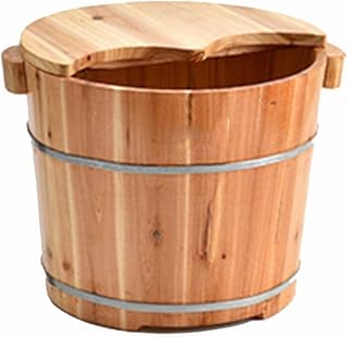NAN Reduzindo o estresse Alto 30cm Com cobertura Abeto chinês perfumado Banheira de pés Barril de banho de pés Lavar o barril de madeira Barris de pés Banho de pés Massagem nos pés Efficency