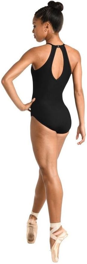DANZNMOTION Womens Cutaway Halter Leotard Style 2465a