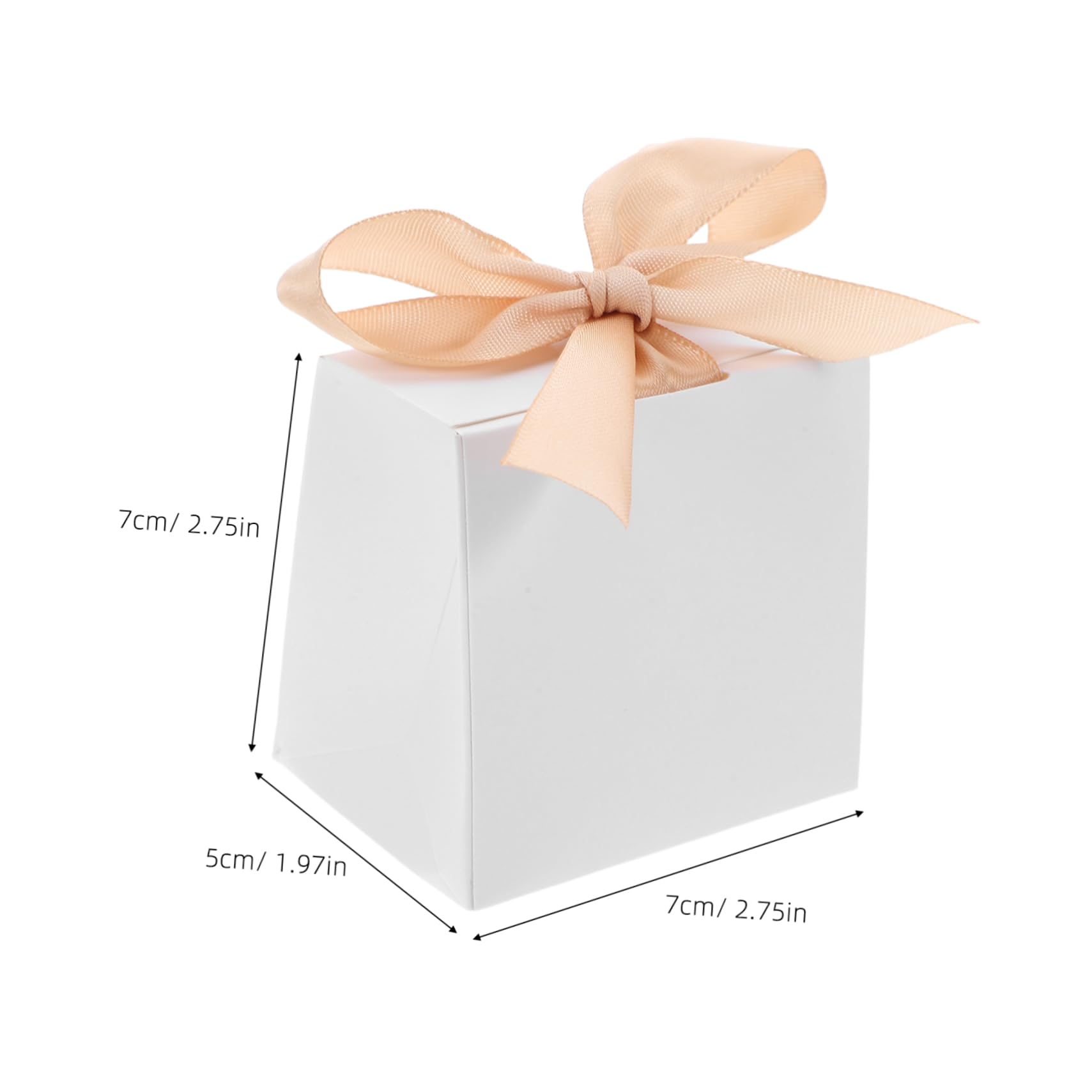 Mipcase 50sets Scatole Bianche Per Dolcetti Scatole Per Bomboniere Per Feste Piccole Per Dolcetti Con Nastro Confezioni Decorative Per Ospiti Souvenir Nozze Compleanno e Shower