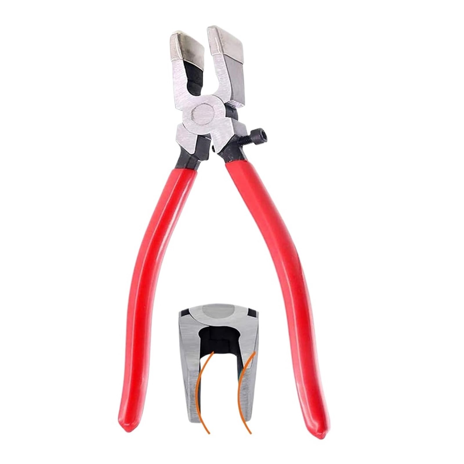 Aurvix Flat-Nose Pliers Glass-Cutting Pliers Tile Nippers Glass Cutting Tool Mosaic Cutter Pliers Tools Multifunctional Puller(Flat-Nose Pliers)