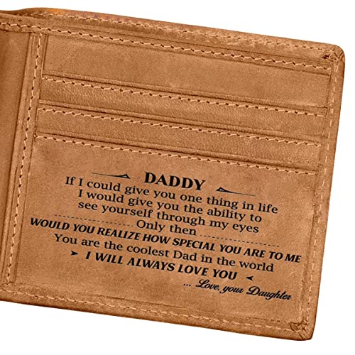 DOPTIKA Fathers Day Birthday Gifts for Dad From Daughter, Dad Birthday Gift, Dad Gifts From Daughter, Gifts For Dad, Mens Wallets, Birthday Gifts For Men, RFID Wallet For Men