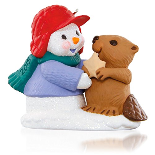 Keepsake Ornament Snow Buddies Snowman and Beaver 18th in The Snow Buddies Series