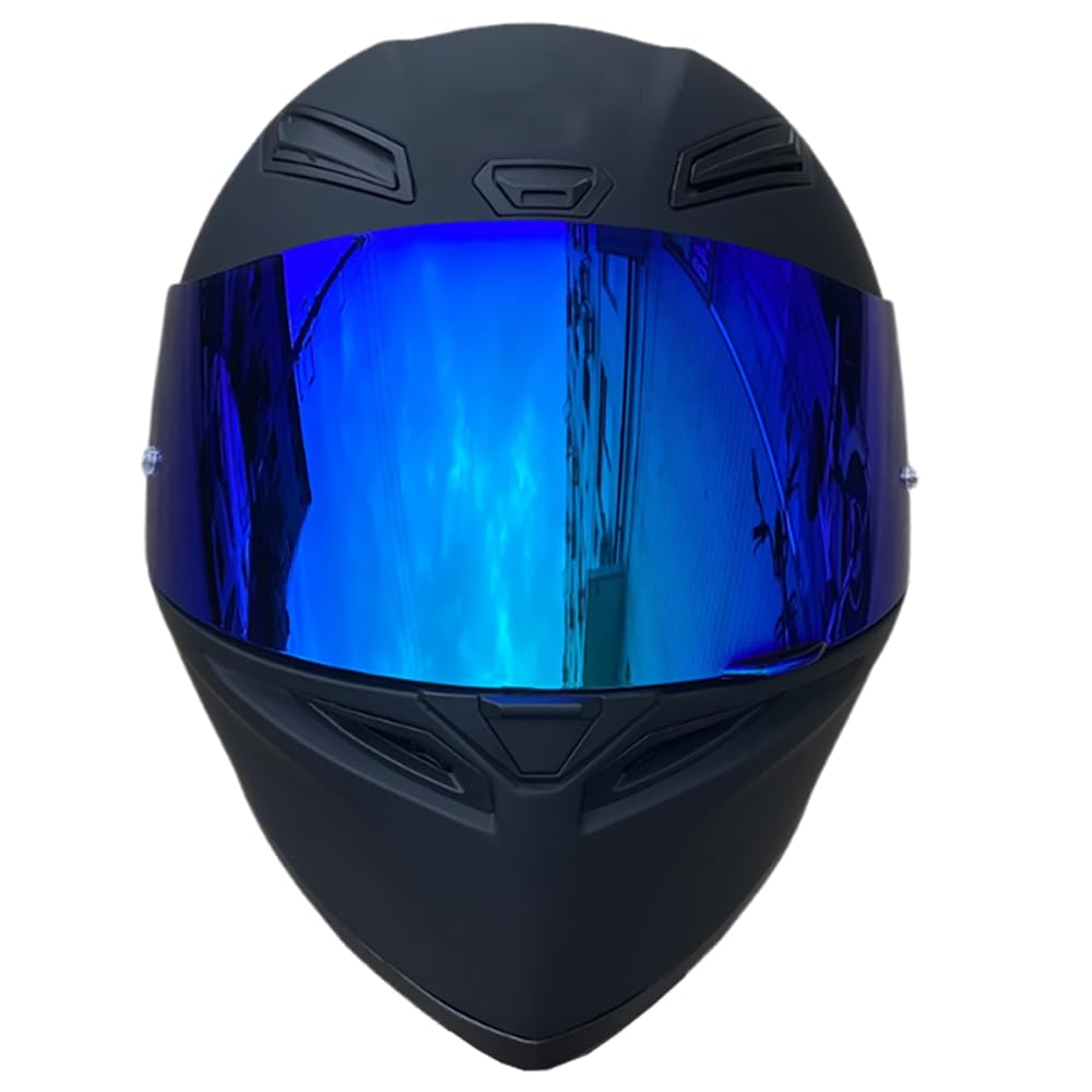 BSTOP K1 Face Shield Uv-Protected for AGV K1, K1S, K3SV, K5, K5S Helmet Shield Visor Windshield (Revo Deep Blue-Day use only)