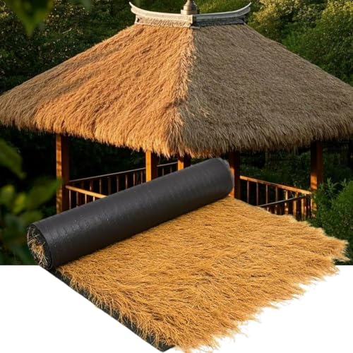 Paja Artificial, Techo De Cobertizo, Paja, Techo De Barra Tiki, Paja Sintética. Se Utiliza Para La Decoración Del Jardín, Decoración Del Techo Del Cobertizo, Decoración Interior Y Exterior, Decoración