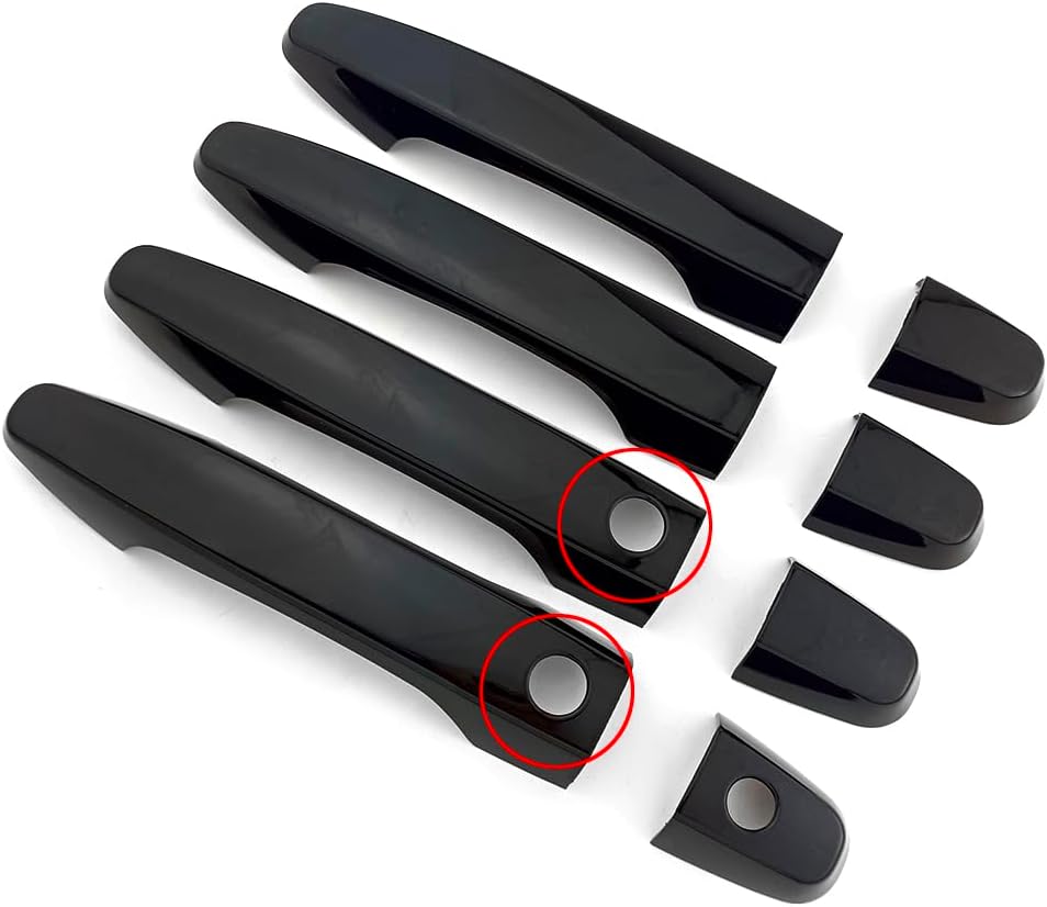 Glossy Black Exterior Door Handle Cover Trim for for Honda CRV CR-V 2012-2016 Civic 2012-2015 Accessories Decor with Smart Key Holes