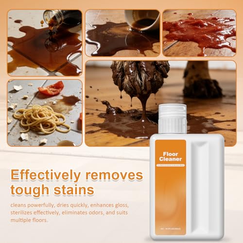 Image of Floor Cleaning Solution Compatible With Dreame Cleaning Solution, Subtle Orange Scent, Floor Cleaner for All Robot Vacuum Cleaners and Wireless Wet Dry Dual-Use Vacuum Cleaners, (Orange, Total 1 L)