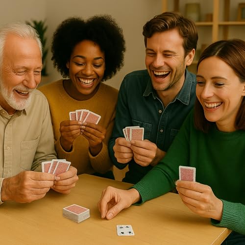 MIJOMA Mini-Pokerkarten 3er-Set – 54 Karten pro Deck, ca. 6 x 4 cm – Spielkarten für unterwegs, Reisen, Partys, Spieleabende – klassisches Pokerdesign – Bild 4