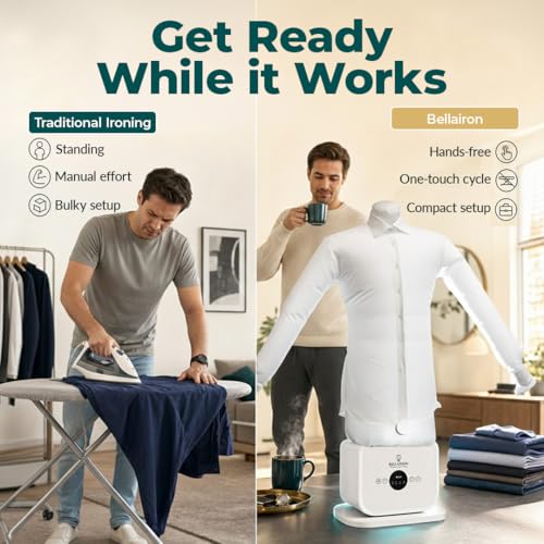 Image of BELLAIRON Smart Hot Air Dryer and Iron for Shirts and Trousers