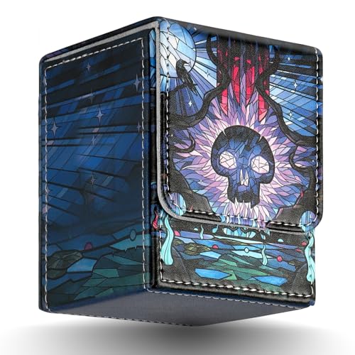 TCGUARD Deck Box für MTG Karten TCG Aufbewahrungsbox für Magic The Gathering für über 100 einzeln gesleevte Karten mit Sammelkartenspielen TCG Yugioh usw. Lila