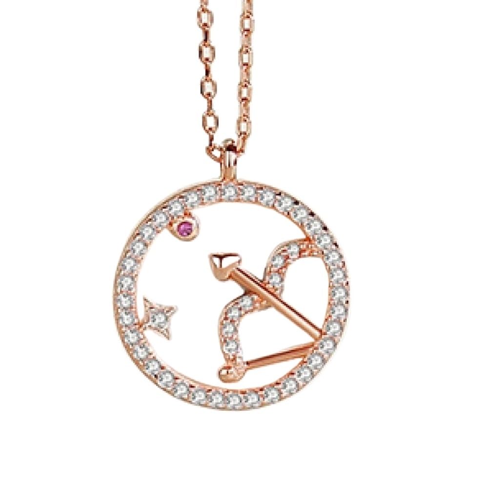 TBDdsd Necklaces, Zodiac Necklace Horoscope For Women, S925 Sterling Silver Star Sign Constellation Chain Trendy Choker Delicate Gift Jewelry For Her Girls Couples